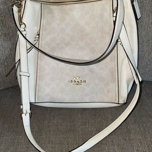 Coach Cream Leather Shoulder Bag